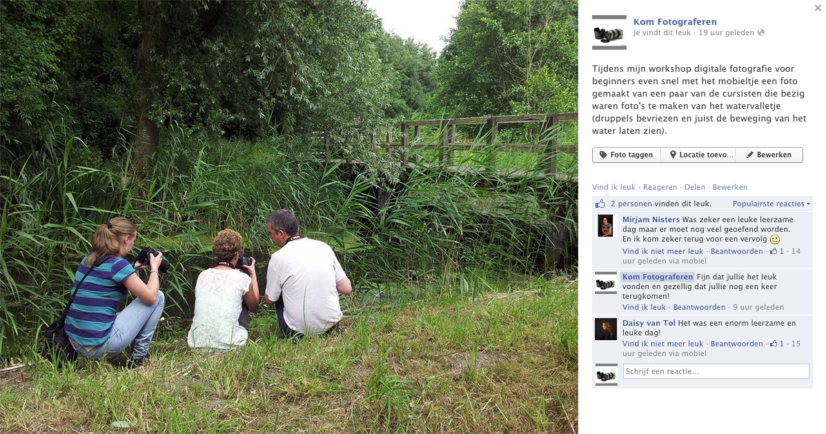 Reacties op Facebook